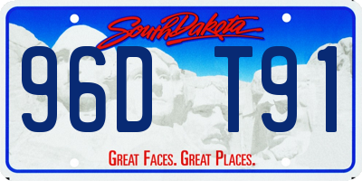 SD license plate 96DT91