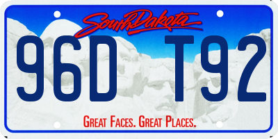 SD license plate 96DT92