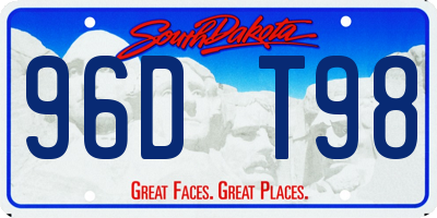 SD license plate 96DT98