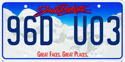 SD license plate 96DU03