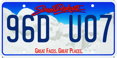 SD license plate 96DU07