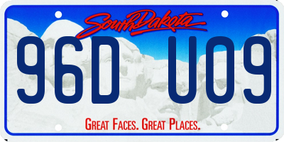 SD license plate 96DU09