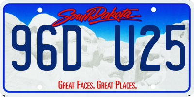 SD license plate 96DU25