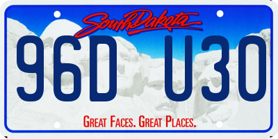 SD license plate 96DU30