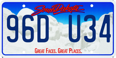 SD license plate 96DU34