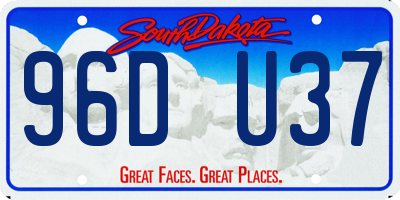 SD license plate 96DU37