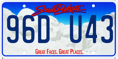 SD license plate 96DU43