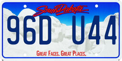 SD license plate 96DU44