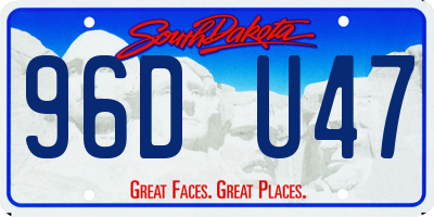 SD license plate 96DU47