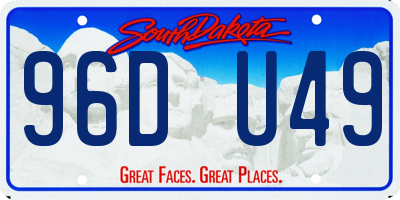 SD license plate 96DU49
