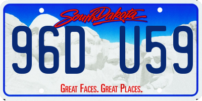 SD license plate 96DU59