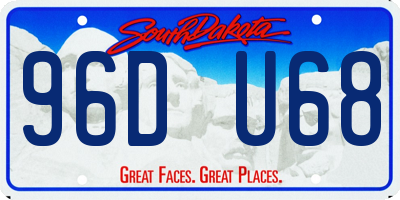 SD license plate 96DU68