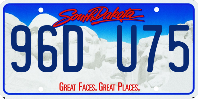 SD license plate 96DU75