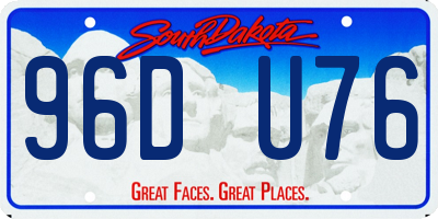 SD license plate 96DU76