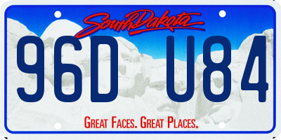 SD license plate 96DU84