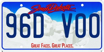 SD license plate 96DV00