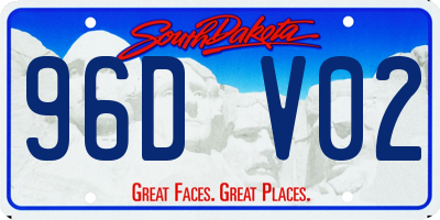 SD license plate 96DV02