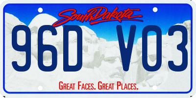 SD license plate 96DV03