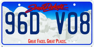 SD license plate 96DV08