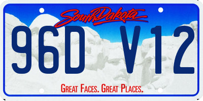 SD license plate 96DV12