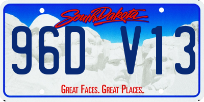 SD license plate 96DV13