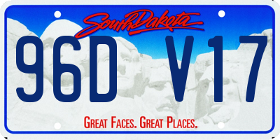 SD license plate 96DV17