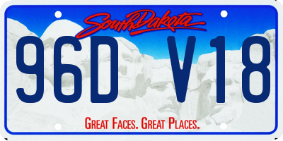 SD license plate 96DV18