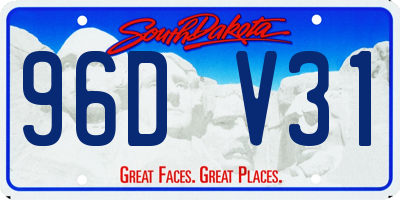 SD license plate 96DV31
