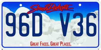 SD license plate 96DV36