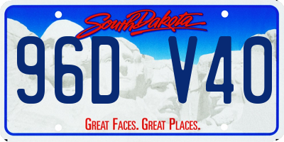 SD license plate 96DV40
