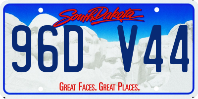 SD license plate 96DV44