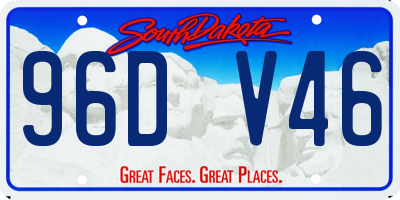 SD license plate 96DV46