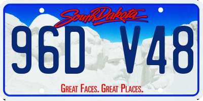 SD license plate 96DV48