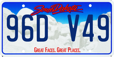 SD license plate 96DV49