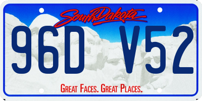 SD license plate 96DV52