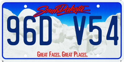 SD license plate 96DV54
