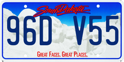 SD license plate 96DV55