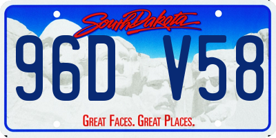 SD license plate 96DV58