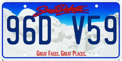 SD license plate 96DV59