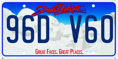 SD license plate 96DV60