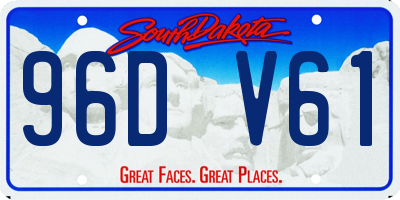 SD license plate 96DV61