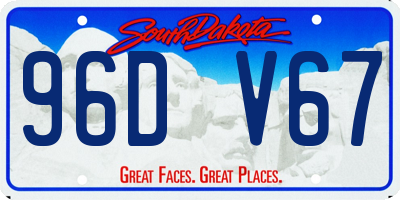 SD license plate 96DV67