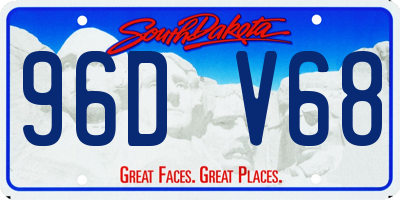 SD license plate 96DV68