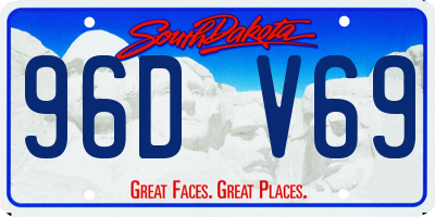 SD license plate 96DV69
