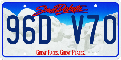 SD license plate 96DV70
