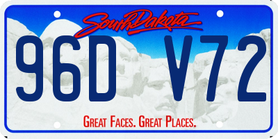 SD license plate 96DV72