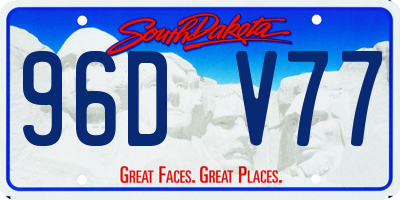 SD license plate 96DV77