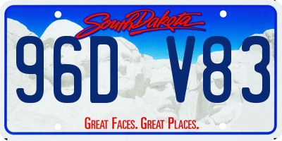 SD license plate 96DV83