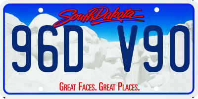 SD license plate 96DV90