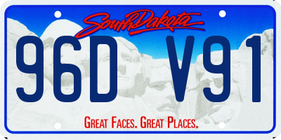 SD license plate 96DV91